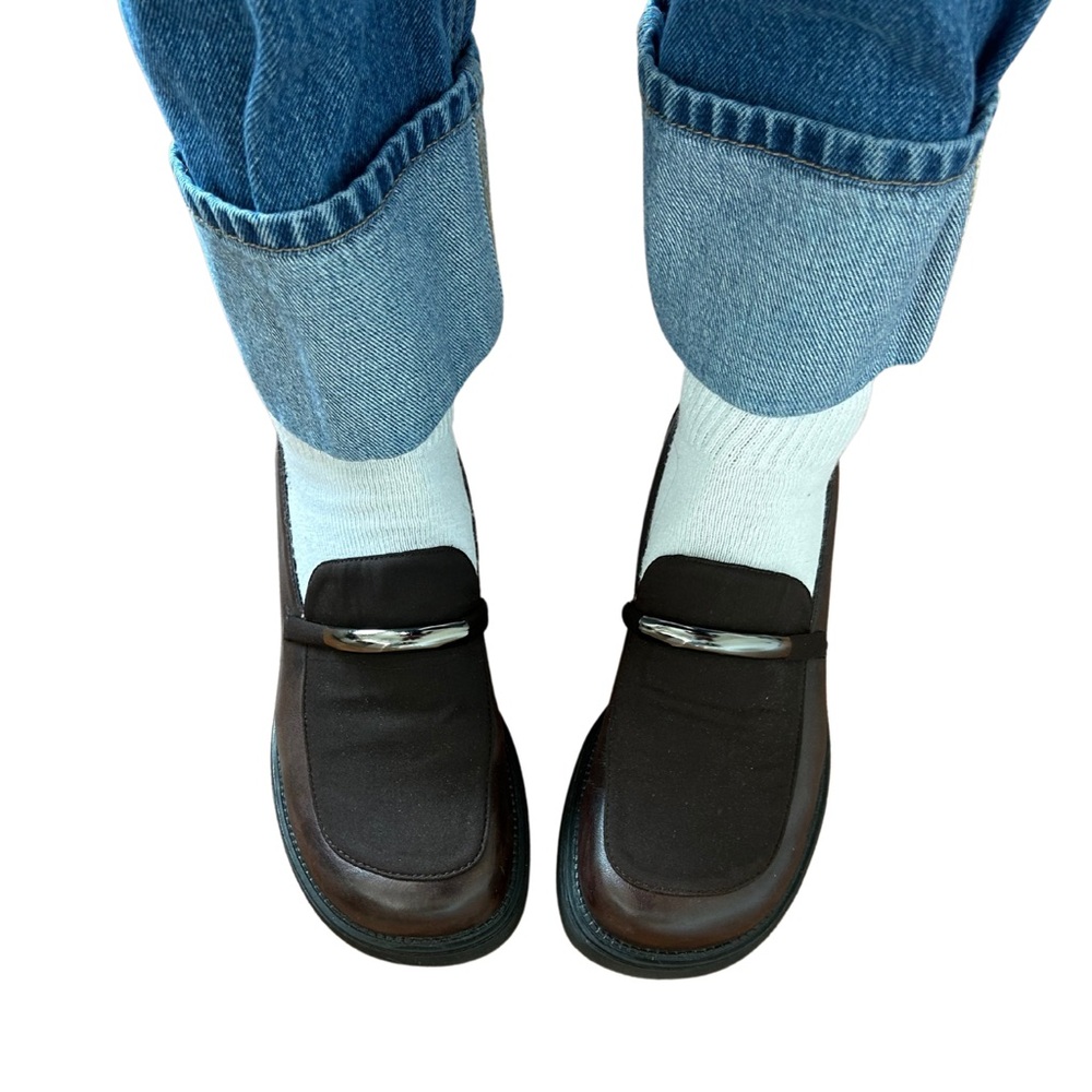 Vintage Brown Platform Loafers